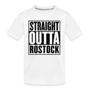 Direkt aus Rostock - Kinder Premium Bio T-Shirt - Weiß - Vorne