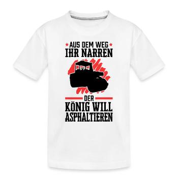 Asphaltbauer aus dem Weg Straßenbauer - Kinder Premium Bio T-Shirt - Weiß - Vorne