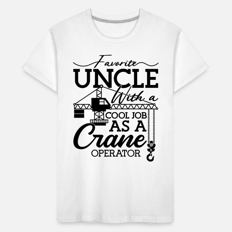 Kranführer Bauarbeiter Kran Arbeit Geschenkidee Kinder Premium Bio T-Shirt
