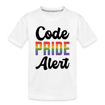 Code Pride Alert Bisexual Lesbian Love Asexual Tra - Kinder Premium Bio T-Shirt - Weiß - Vorne