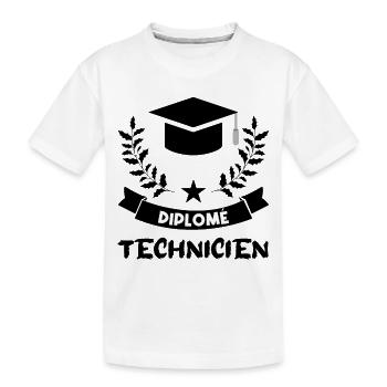 diplômé technicien. - T-shirt bio Premium Enfant - blanc - Devant