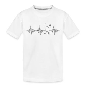 Orang Utan Herzschlag - Kinder Premium Bio T-Shirt - Weiß - Vorne