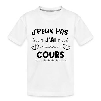 je peux pas j ai cours - T-shirt bio Premium Enfant - blanc - Devant