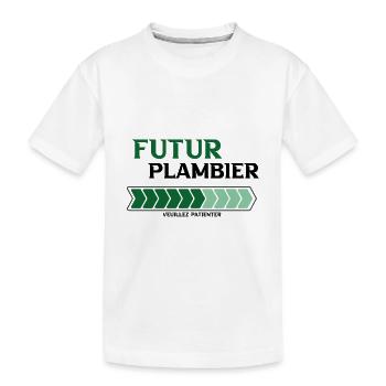 futur plombier - T-shirt bio Premium Enfant - blanc - Devant