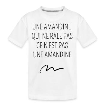une amandine qui ne râle pas ce n'est pas - T-shirt bio Premium Enfant - blanc - Devant