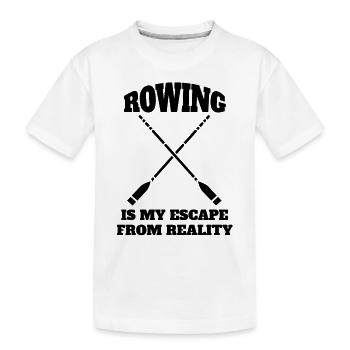 Rameurs drôles de club d’aviron rameur disant rameur - T-shirt bio Premium Enfant - blanc - Devant