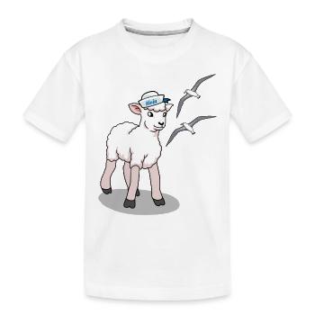 North Sea Baltic Sea Sheep Seagulls Coast Northern Germany - Kids' Premium Organic T-Shirt - white - Front