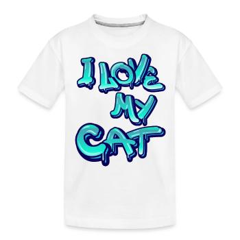 J’aime mon chat - T-shirt bio Premium Enfant - blanc - Devant