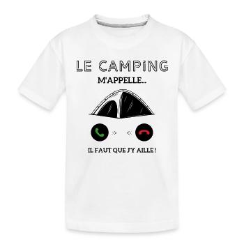 le campagne m'appelle il faut que j'y aille! - T-shirt bio Premium Enfant - blanc - Devant