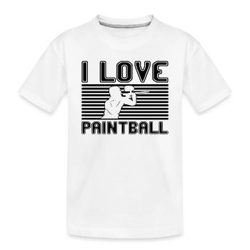 I love paintball - Kinder Premium Bio T-Shirt - Weiß - Vorne