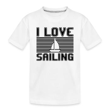 J’adore la voile - T-shirt bio Premium Enfant - blanc - Devant