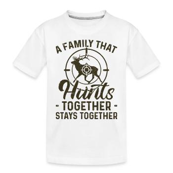 Famille de chasseurs de cerfs A - T-shirt bio Premium Enfant - blanc - Devant