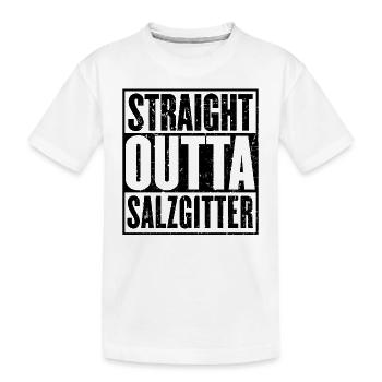Straight Outta Salzgitter - Kinder Premium Bio T-Shirt - Weiß - Vorne