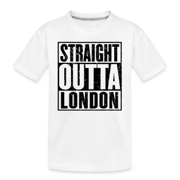 Straight Outta Straight-putta Vintage - Kinder Premium Bio T-Shirt - Weiß - Vorne