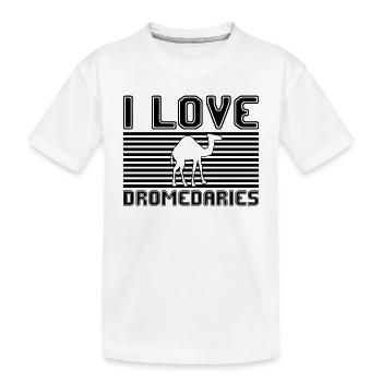 J’adore les dromadaires - T-shirt bio Premium Enfant - blanc - Devant