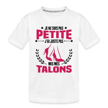 Je ne suis pas petite, Cadeau humour femme - T-shirt bio Premium Enfant - blanc - Devant