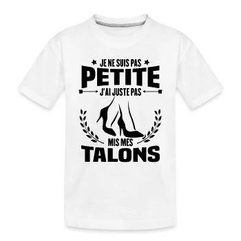 Je ne suis pas petite, Cadeau humour femme - T-shirt bio Premium Enfant - blanc - Devant