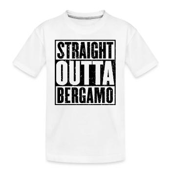 Direkt Outta Bergamo - Kinder Premium Bio T-Shirt - Weiß - Vorne