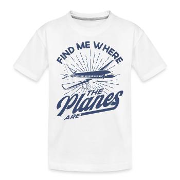 Cadeau d’atterrissage d’avion de pilote d’avion d’avion - T-shirt bio Premium Enfant - blanc - Devant
