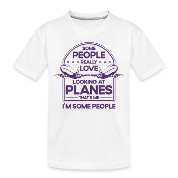 Cadeau d’atterrissage d’avion de pilote d’avion d’avion - T-shirt bio Premium Enfant - blanc - Devant