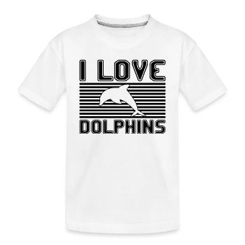 J’adore les dauphins - T-shirt bio Premium Enfant - blanc - Devant