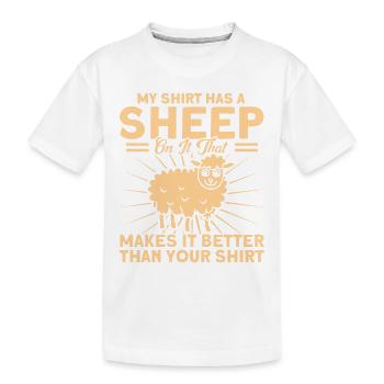 Schafzucht Landwirt Nutztier Schafe Geschenk - Kinder Premium Bio T-Shirt - Weiß - Vorne