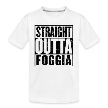 Gerade Outta Foggia - Kinder Premium Bio T-Shirt - Weiß - Vorne