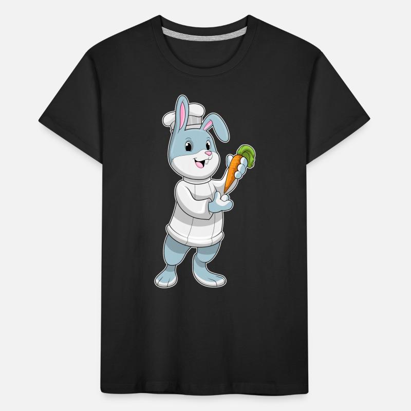 Rabbit as a cook with carrot Kids' Premium Organic T-Shirt