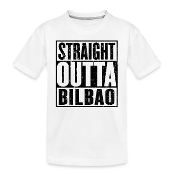 Straight Outta Bilbao - Kids' Premium Organic T-Shirt - white - Front