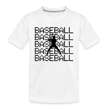 Baseball - Kinder Premium Bio T-Shirt - Weiß - Vorne