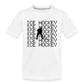 Hockey sur glace - T-shirt bio Premium Enfant - blanc - Devant