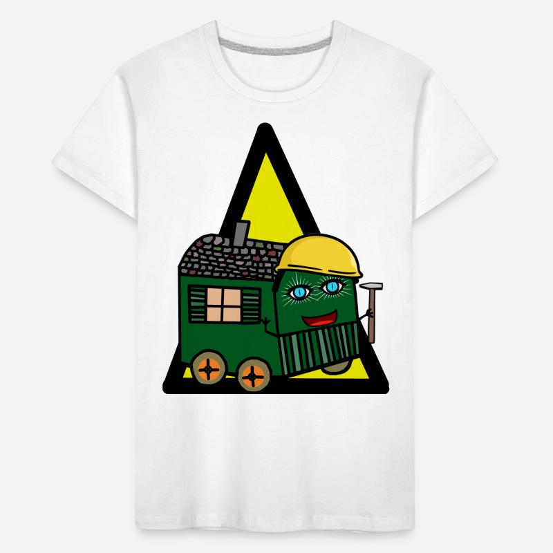Construction Construction Site Construction Trailer Builder Commercial Kids' Premium Organic T-Shirt
