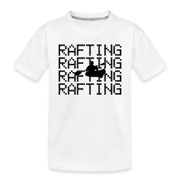 rowing rafting - Kids' Premium Organic T-Shirt - white - Front