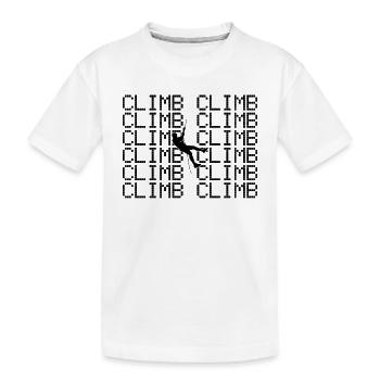 Klettern - Kinder Premium Bio T-Shirt - Weiß - Vorne