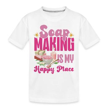 Fabrication de savon Artisanat Fabrication de savon - T-shirt bio Premium Enfant - blanc - Devant