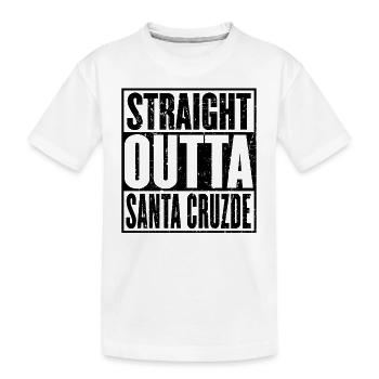 Gerade Outta Santa Cruzde - Kinder Premium Bio T-Shirt - Weiß - Vorne