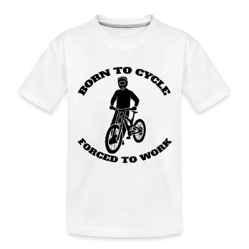Bicycle Cycling Bike Tour Cycling Mountain Bike - Kids' Premium Organic T-Shirt - white - Front