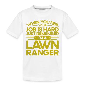 Hobby Gardener Lawn Lawn Mower Gift - Kids' Premium Organic T-Shirt - white - Front