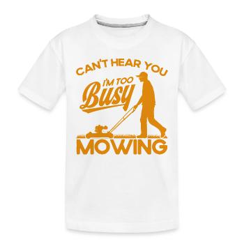 Hobby Gardener Lawn Lawn Mower Gift - Kids' Premium Organic T-Shirt - white - Front