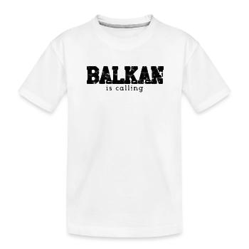 Balkan disant que BALKAN appelle idée cadeau - T-shirt bio Premium Enfant - blanc - Devant