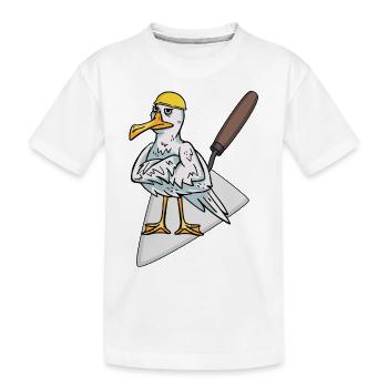 Chantier Artisans Möwe Maurer Maurerkelle Bauen - T-shirt bio Premium Enfant - blanc - Devant
