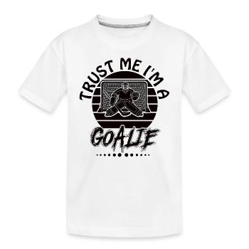 Gardien de but de hockey Hockey sur glace Gardien de but Club sportif - T-shirt bio Premium Enfant - blanc - Devant