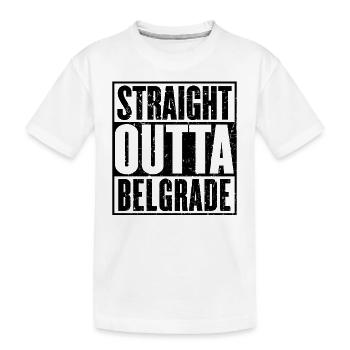 Straight Outta Belgrade Vintage - T-shirt bio Premium Enfant - blanc - Devant