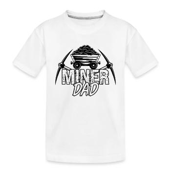 Miner Dad Mining Trucker Mine Coal Mine Truck - Kids' Premium Organic T-Shirt - white - Front