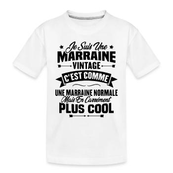 Je suis une marraine vintage - T-shirt bio Premium Enfant - blanc - Devant