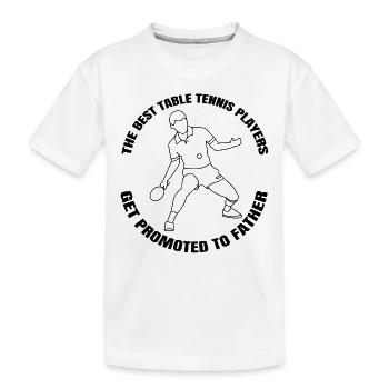 Joueur de tennis de table Papa Ventilateur de tennis de table Tennis de table - T-shirt bio Premium Enfant - blanc - Devant