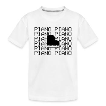 Piano - T-shirt bio Premium Enfant - blanc - Devant
