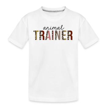 Animal Trainer Leopard Print Funny - Kids' Premium Organic T-Shirt - white - Front
