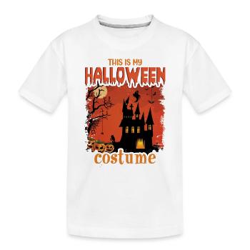 Happy Halloween Party Hexe Fledermaus Grusel Spuk - Kinder Premium Bio T-Shirt - Weiß - Vorne