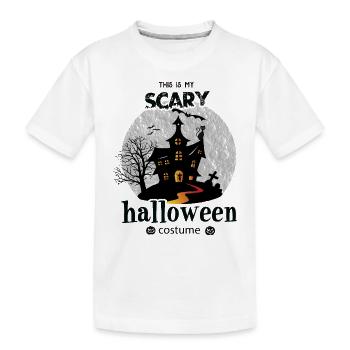 Happy Halloween Party Hexe Fledermaus Grusel Spuk - Kinder Premium Bio T-Shirt - Weiß - Vorne